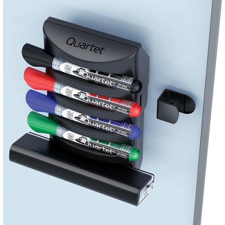 Quartet Accessory Caddy, 4-Markers, 1-Eraser, Black QRT85377